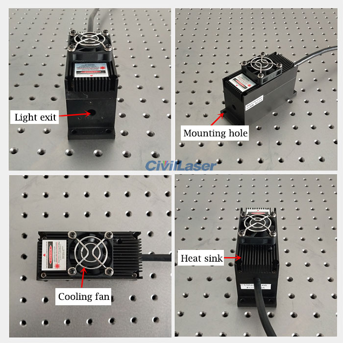 460nm 1500mW Semiconductor Laser Blue Diode Laser